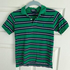 Ralph Lauren Boys Green Stripped Polo